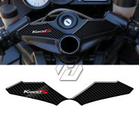 รถจักรยานยนต์ Carbon-Look Top Triple Clamp Yoke สติกเกอร์สำหรับ BMW K1200S 2004 2005 2006 2007 2008