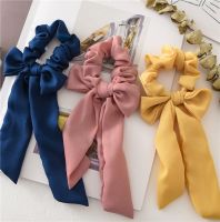 Sunshine Elastic Bow Scrunchies Women Headbands Hair Ties Stretch Ponytail Hair Rope Bands Hair Ring Girl Hair Accessories