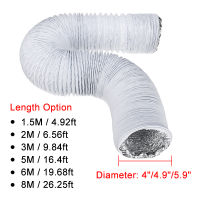 1.5/2/3/6เมตรที่มีความยืดหยุ่นเครื่องปรับอากาศไอเสียท่อ Vent ท่อ Adiabatic ท่อเต้าเสียบเส้นผ่าศูนย์กลาง6 "/15เซนติเมตรหรือ5" หรือ4นิ้วตัวเลือก