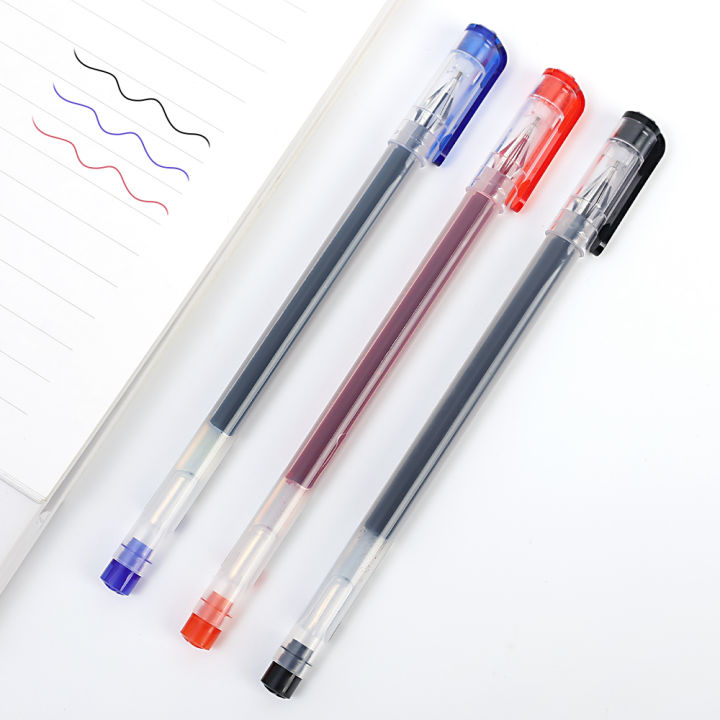 free-shipping-หัวเพชรปากกาหมึกเจลสำนักงานศึกษาง่ายๆขนาด0-38มม-ปากกาเซ็นชื่อสีดำแดงน้ำเงินปากกาหัวแร้งนักเรียน