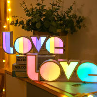 （HOT) โรงงานขายส่ง led โคมไฟตกแต่ง ข้อเสนอวันวาเลนไทน์ love กล่องไฟ โคมไฟตัวอักษรภาษาอังกฤษ