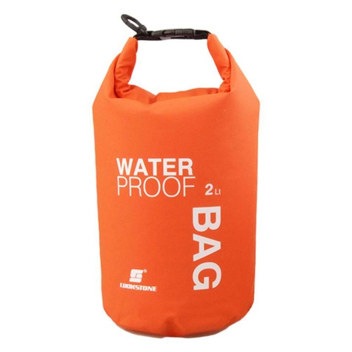 กระเป๋าทรงถังกันน้ำกลางแจ้ง2l-กระเป๋ากันน้ำสะพายไหล่กระเป๋าใส่ของสำหรับล่องแพ-c0m3