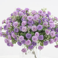 20 Heads Carnation Simulation Hydrangea Artificial Flowers Fake Silk Flower Garden Small Lilac Flowers Home Party Decor