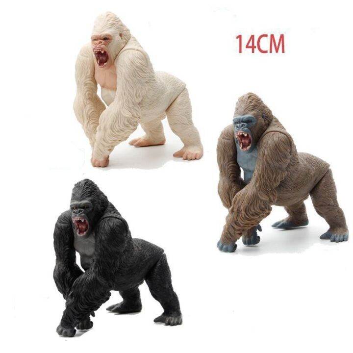 Gorilla King Kong Toys Open Mouth white brown black Color Wild Animal