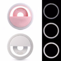 【cw】Portable LED Selfie Ring Light Mobile Phone Fill Light Beauty Flash Glowing Light Clip Ring Light For Samsung Xiaomi 1