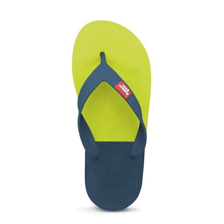 Rubber Soul Flip Flops Lime Green Navy Blue Lazada PH