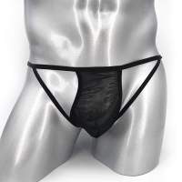 Panties Thongs T-Back Backless Sexy Tangas Underwear G-String Gay Bikini Lace Jockstrap Men Thong Pouch Convex U Sheer Mesh