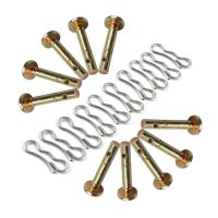 10 Pcs Shear Pins + 10 Pcs Cotters Pins for Snowblower- 738-04124 and 714-04040 Replacement for Snow Throwers