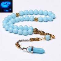 Musulmano Tasbih Pietra Luminosa Nappa In Metallo 33 66 99 Perline Di Preghiera Moda Islamica Glow In Dark Rosario Tasbeeh