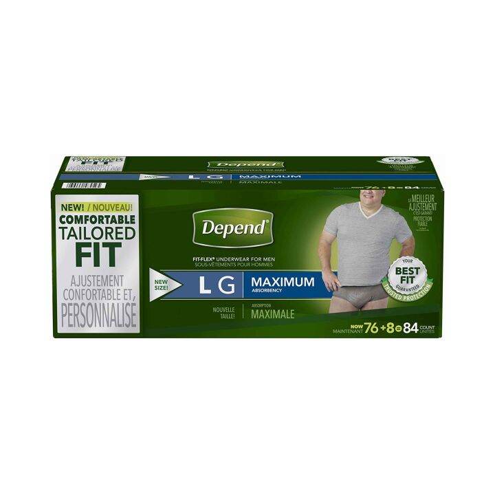 Depend Men's Max Diaper Large 80 counts Lazada PH