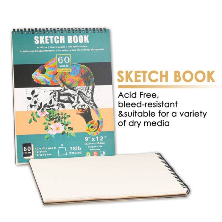 60 Sheets Sketch Drawing Pad Drawing Pads Art Supplies for Drawing ...