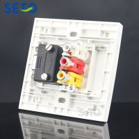 SeTo 86 Type Single Port RCA AV Audio + VGA Elbow Plug Panel Wall Plate Socket Keystone Faceplate