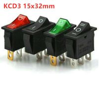 KCD3 Rocker Switch 16A 250V 20A 125VAC 2Pin/3Pin ON-OFF ON-OFF-ON 2  / 3Position KCD3-102/N 15*32mm Power Switch Reset Switch