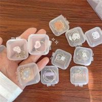 5pcsAnti-oxidation transparent plastic storage box portable large capacity dustproof box necklace earring finishing jewelry box