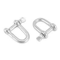 304 Stainless Steel Screw Pin D Style Chain Dee Shackle 4mm for Rigging Pack Of 2