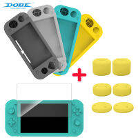 สำหรับ Nintendo Switch Lite 3 In 1ซิลิโคนป้องกัน Anti-Drop พร้อม Rocker Cap Cover + ฟิล์มนิรภัย DOBE TNS-19180