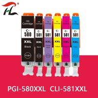 【Itian Pavilion】6PK PGI580ที่เข้ากันได้580XXL CLI 581 XXL Ink กระสวยหมึกสำหรับแคนนอน Pixma TR7550 TR8550 TS6150 TS6151 TS8150 TS8152 TS8151