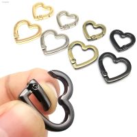 ✟◎✽ Heart Shape Spring Gate O Ring Openable Leather Bag Handbag Belt Strap Buckle Connect Keyring Pendant Key Chain Snap Clasp Clip