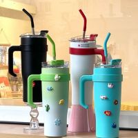 卐 2023 new female ice bully extra large giant stainless steel heat preservation cold capacity straw