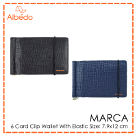 กระเป๋าสตางค์/กระเป๋าเงิน/กระเป๋าใส่บัตร ALBEDO 6 CARD CLIP WALLET WITH ELASTIC รุ่น MARCA - MC00355/MC00399