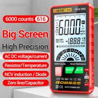 ZZOOI 6000 Counts Multimeter Large Screen Tester Backlight Digital Meter Ultra Thin Intelligent AC DC Voltage Current Multímetro Tools