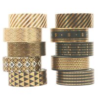 10 Rolls Foil Washi Tape Set Paper Scrapbooking Adhesive Masking DIY