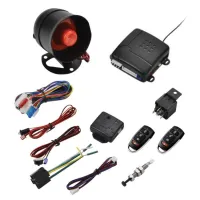 AutoAccessories 2 Set Universal Car Alarm Horn Collision Alarm System Alarm Remote Control