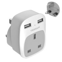 Tessan ปลั๊กตัวแปลง3ทางพร้อม2 (15วัตต์) สำหรับหัวปลั๊กขยายผนังชนิด Usb และพอร์ต13a บ้าน