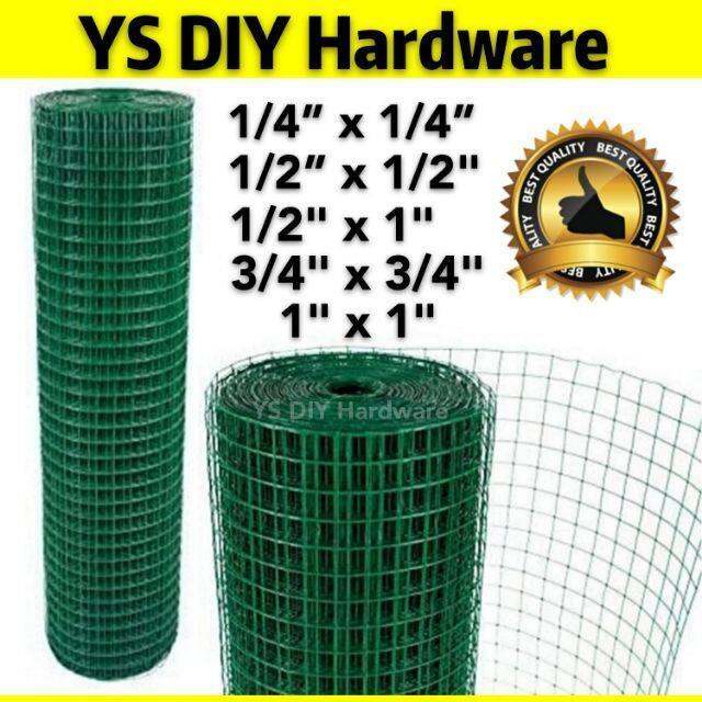 Promo 3ft X 50ft Green Pvc Coated Galvanized Brc Welded Wire Mesh Net Netting Lazada 2636