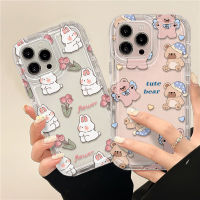 เคสโทรศัพท์มือถือ ซิลิโคนนุ่ม TPU ใส กันกระแทก ลายน่ารัก สําหรับ IPhone 14 12 13 11 Pro XS Max 6 6S 7+ 8 Plus X XR