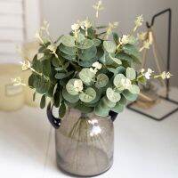 【CC】 10pcs Eucalyptus Artificial Silk Flowers Wedding Hotel Table Ornament