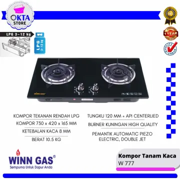 Promo Kompor Gas 2 Tungku Winn Gas W888 / Kompor Gas Tanam Kaca