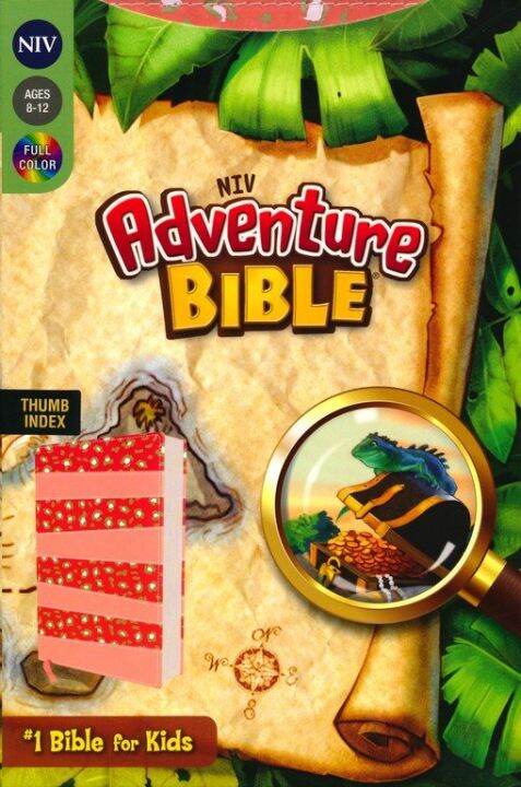 NIV Adventure Bible, Leathersoft, Coral, Full Color, Thumb Indexed Tabs ...