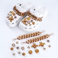 18PCSSet nd Designer Croc Charms Accessories New Luxury Shoe Charms Bling Rhinestone Girl Gift For Clog Shoe Decoration