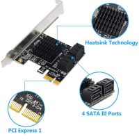 Pcie Sata Card 4 พอร์ต Sata การ์ดควบคุมขยายการ์ดขยายกับอุปกรณ์ 4 Sata 3.0