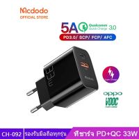 Mcdodo ที่ชาร์จเร็ว 33W 5A USB VOOC SCP QC3.0 + PD สําหรับ Iphone 13 Pro Max 12-6 Series Huawei OPPO VIVO OnePro VOOC Flash Cha CH-092