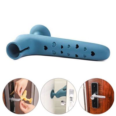 【cw】 Anti collision Door Knob Cover Static free Silicone Handle Sleeve Baby Safety Wall Protector Bedroom Room ！