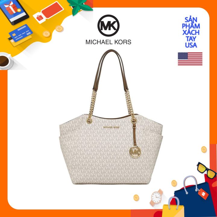Michael Kors Jet Set Travel Extra Small Logo Top Zip Tote Bag Luxury Bags   Wallets on Carousell
