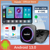 IHeylinkit แอนดรอยด์13 QCM6115ไร้สาย Carplay Ai Box Android Auto 4GB + 64GB Wifi6 YouTube Netflix IPTV 4G LTE สำหรับ VW ฟอร์ดโตโยต้า