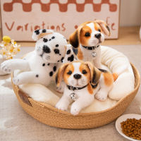 คุณภาพสูงจำลอง Dalmatians Dog Plush ของเล่นตุ๊กตาน่ารักสมจริง Beagle Spotted ตุ๊กตาลูกสุนัขตกแต่งบ้านเด็กวันเกิด Gift