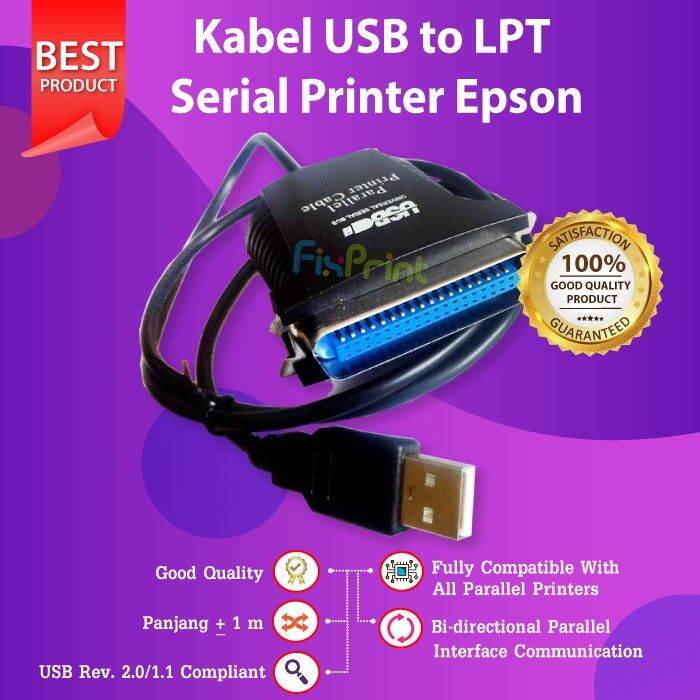 Kabel Converter USB to LPT Printer Epson LX300+ LQ2180 LQ2190 TMU220