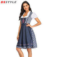 DSstyles Oktoberfest คอสตูมโปรโมชั่นแม่บ้านฮาโลวีนชุดเครื่องแบบชุดแม่บ้านบาร์เซ็กซี่ชุดมินิเดรส Dirndl