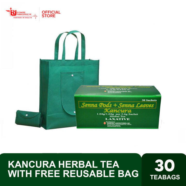 Kancura Herbal Tea 30 Sachets with free Reusable Bag Lazada PH