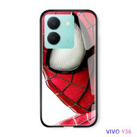 Volans สำหรับ Vivo Y36 Y36 5G Marvl เคสโทรศัพท์สำหรับเด็กผู้ชายปลอกซูเปอร์ฮีโร่สไปเดอร์แมนสำหรับผู้ชาย Spider-Man ห่างไกลจากเคสในบ้านขอบนิ่มกันกระแทกเคสโทรศัพท์หลังกระจก