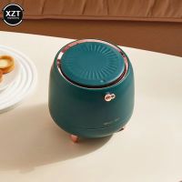 ♕✸❄ Bedroom Office Small Storage Bucket Mini Cute Pressing Desktop Trash Can Double-layer Coffee Table Bomb Cover Rubbish Dustbin