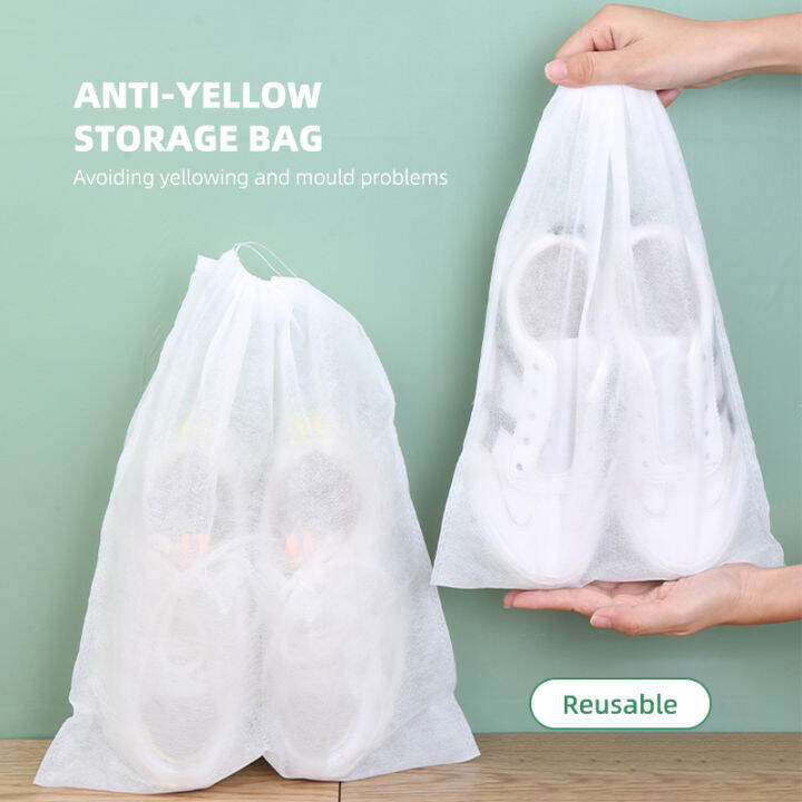 NonWoven Cloth Drawstring Shoes Storage Bag Dust Bags Travel Pouch for