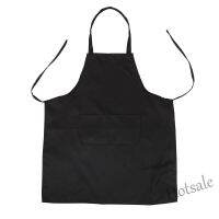 【hot sale】◊ D13 Uni 2 Pocket Black Kitchen Apron Bib One Size in Medium