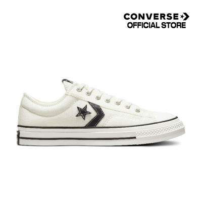 Converse รองเท้าผ้าใบ Sneaker คอนเวิร์ส STAR PLAYER 76 PREMIUM CANVAS OX WHITE Unisex ( A01608C ) A01608CH2WTXX