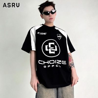 ASRV เสื้อยืดผู้ชาย เสื้อผ้าผู้ชาย t shirt for men เสื้อยืดแขนห้าส่วนสำหรับวัยรุ่นของผู้ชายแฟชั่นคอกลมยอดนิยมสำหรับฤดูร้อนอินเทรนด์สไตล์คนเมืองมาตรฐานสไตล์ใหม่