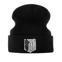 ❁✶ Attack On Titan 100 cotton hat Liberty Wing men Beanies embroidery Women knitted hat buckle back cover cotton hip-hop bone